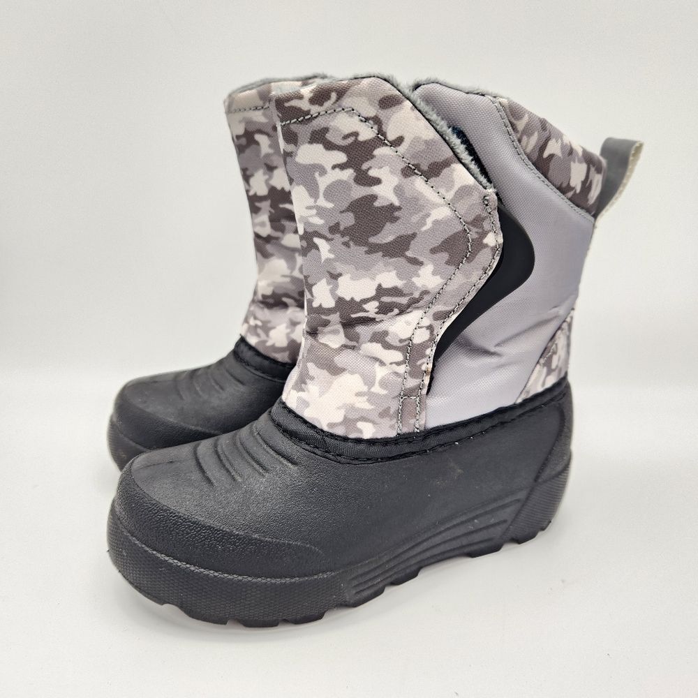 Northside Flurrie Snow Boots Grey Camo Insulated Toddler Boys 8 Gorpcore